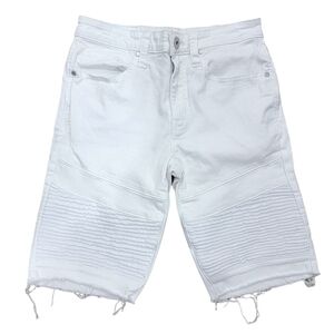 (M) Guess Distressed Moto Shorts Mens)